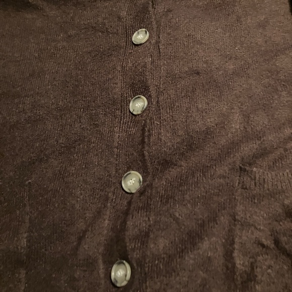 Loft collared brown cotton cardigan size XL - Picture 3 of 4